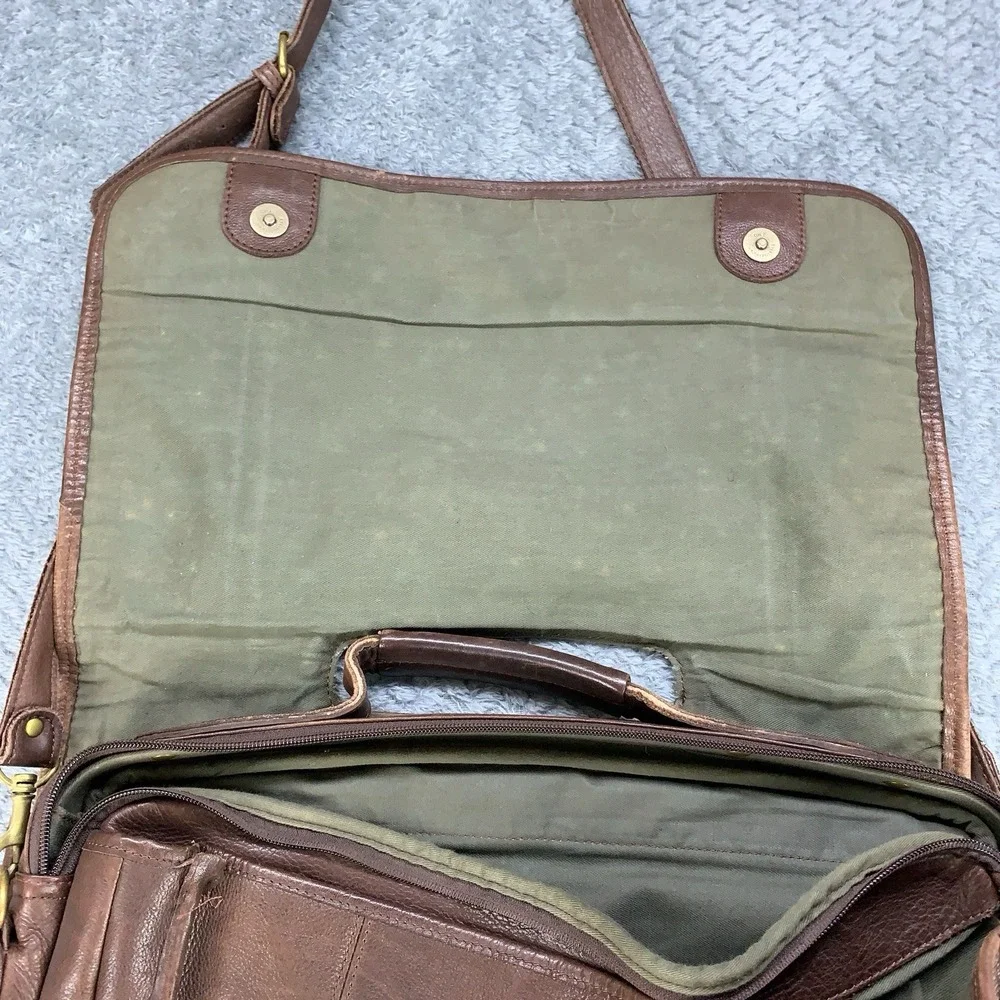Vintage Wilsons Leather Brown Satchel Messenger Shoulder Bag 12